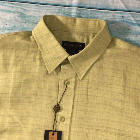 F/X Fusion Mens Shirt XL Tall new nwt $75 Green - Picture 3 of 10